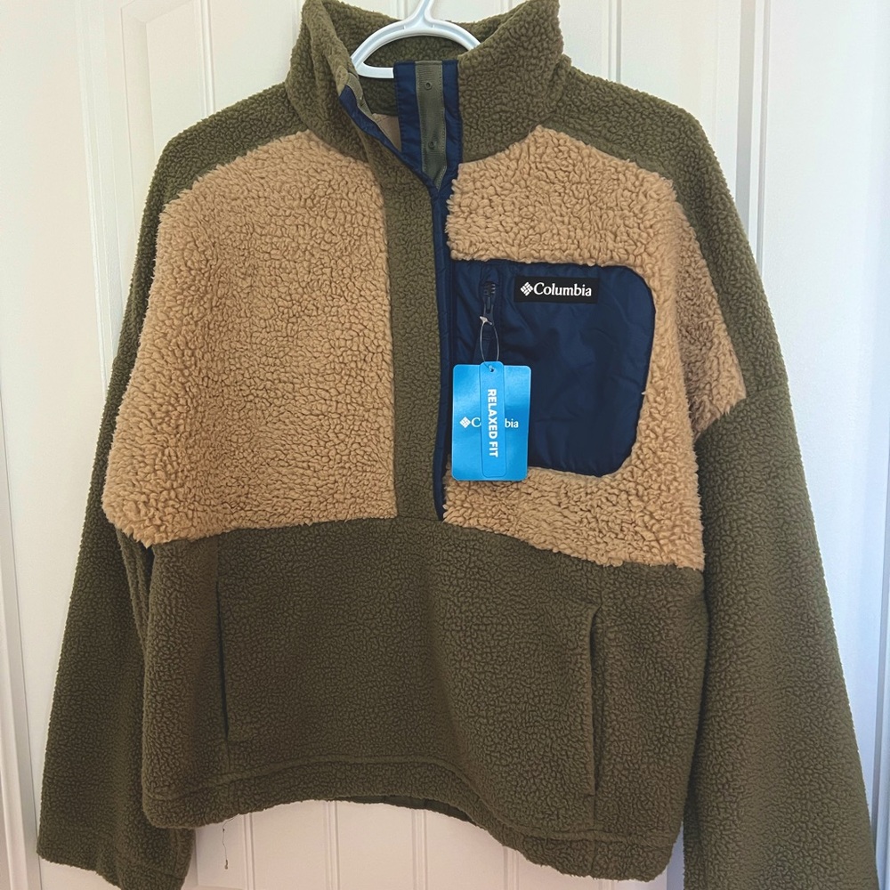 Cropped Columbia fleece/sherpa